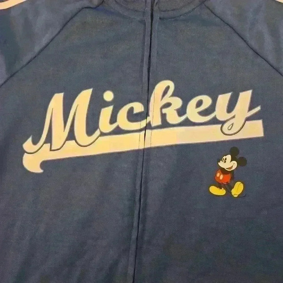 Disney Store Mickey Mouse Womens Full Zip Striped Track Jacket Blue Size XL - Picture 4 of 10